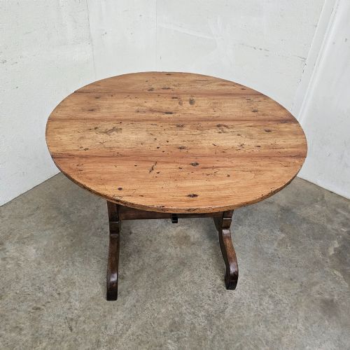 FRENCH CHERRY OAK FOLDING VENDANGE TABLE - ADDITIONAL PHOTO 2