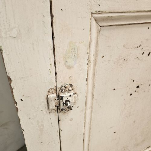 FRENCH PAINTED PINE 'CONFITURIER' JAM CUPBOARD - ADDITIONAL PHOTO 4