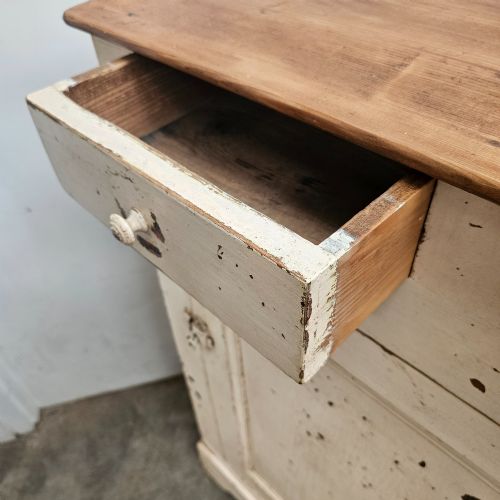 FRENCH PAINTED PINE 'CONFITURIER' JAM CUPBOARD - ADDITIONAL PHOTO 7