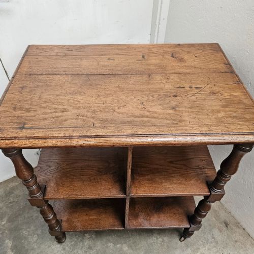 FRENCH OAK LIBRARY CART - ADDITIONAL PHOTO 2