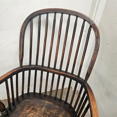 ENGLISH OAK ASH WINDSOR ARMCHAIR - ADDITIONAL PHOTO 1