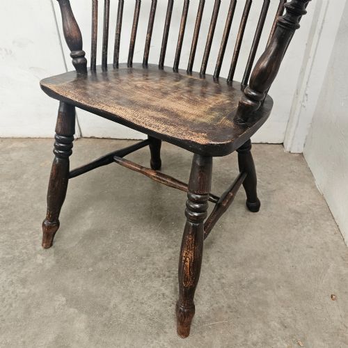 ENGLISH OAK ASH WINDSOR ARMCHAIR - ADDITIONAL PHOTO 2