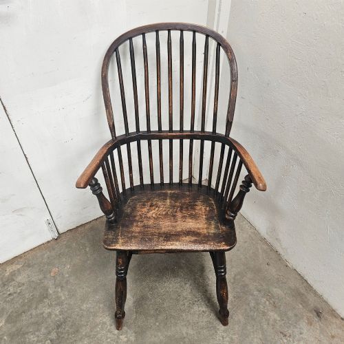ENGLISH OAK ASH WINDSOR ARMCHAIR - ADDITIONAL PHOTO 5