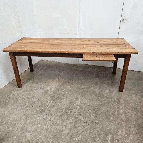 French Elm Farmhouse Table (Two Board Top)