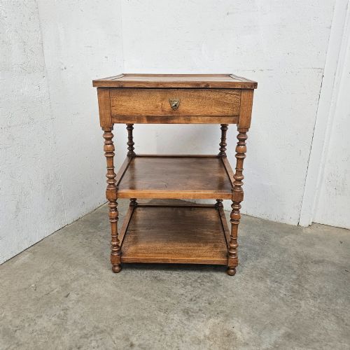 French Walnut Turned-leg Etagere