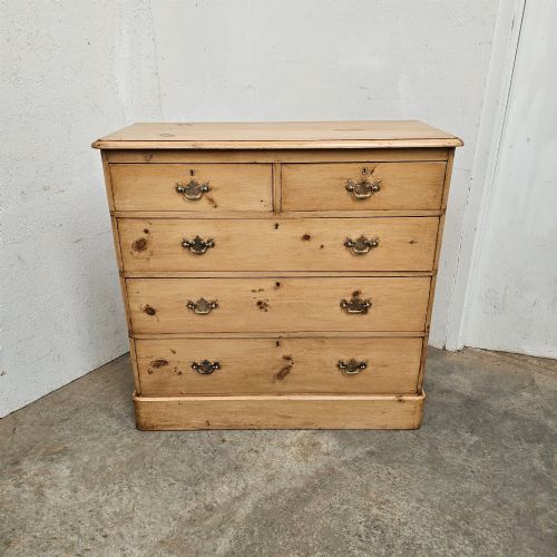 Victorian Pine Two Over Three Chest of Drawers