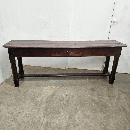 Early French Fruitwood Console with Drawer
