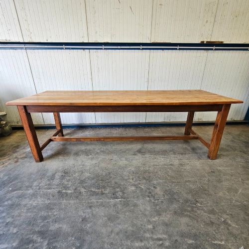 Superb 8ft French Beech & Elm Farmhouse Dining Table