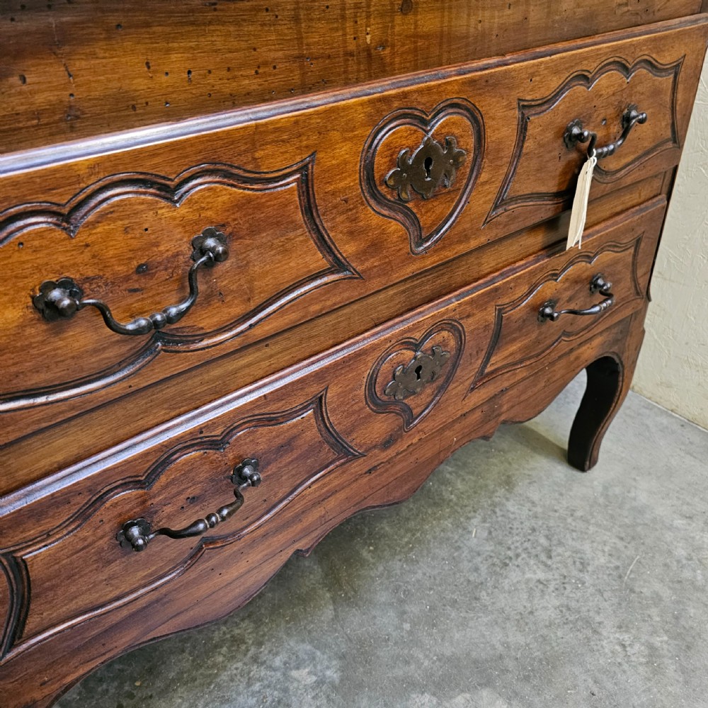 French Carved Walnut Two Drawer Chest View III