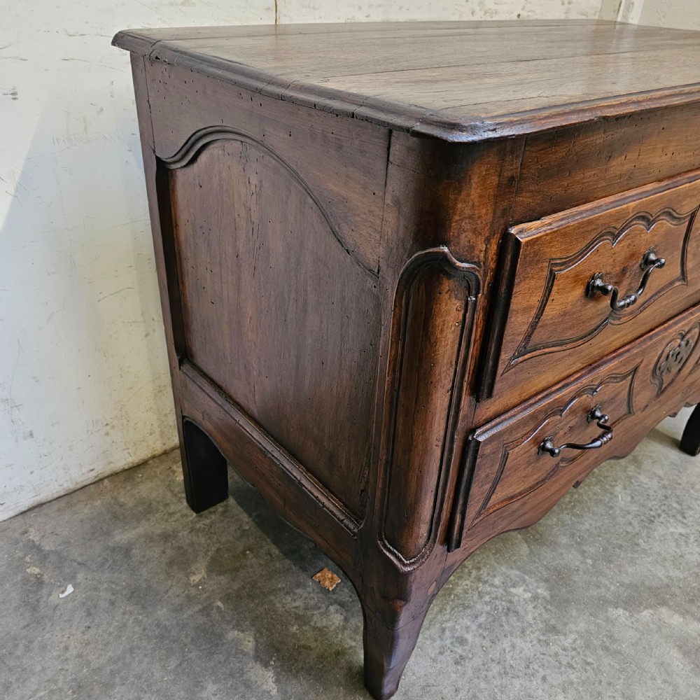 French Carved Walnut Two Drawer Chest View IV