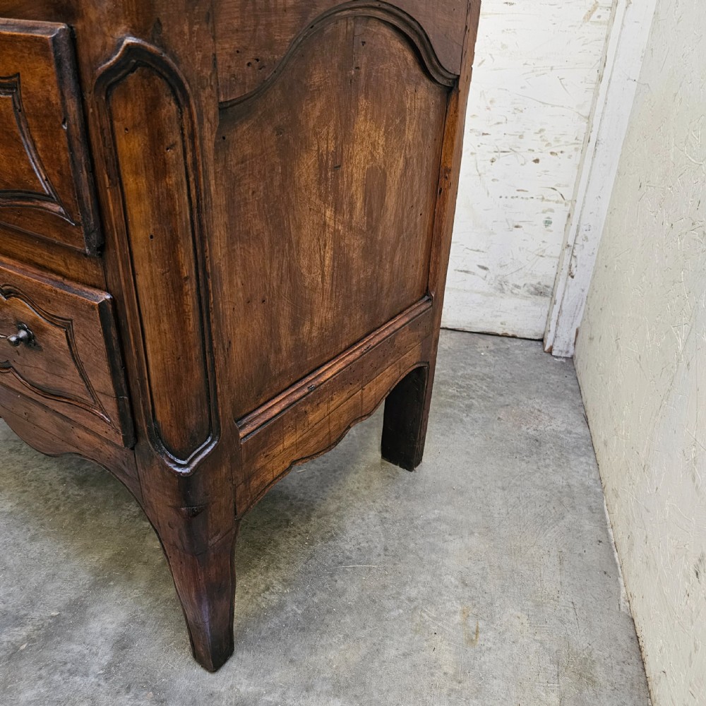 French Carved Walnut Two Drawer Chest View V