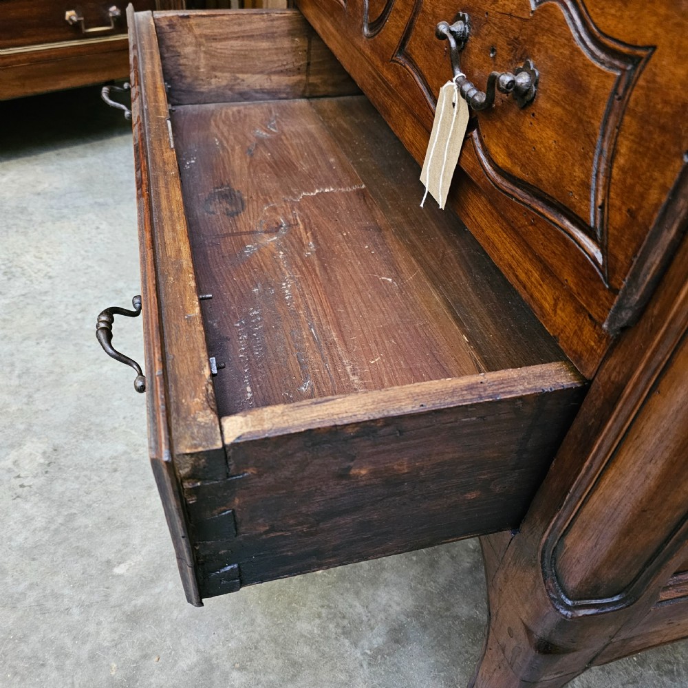 French Carved Walnut Two Drawer Chest View VI