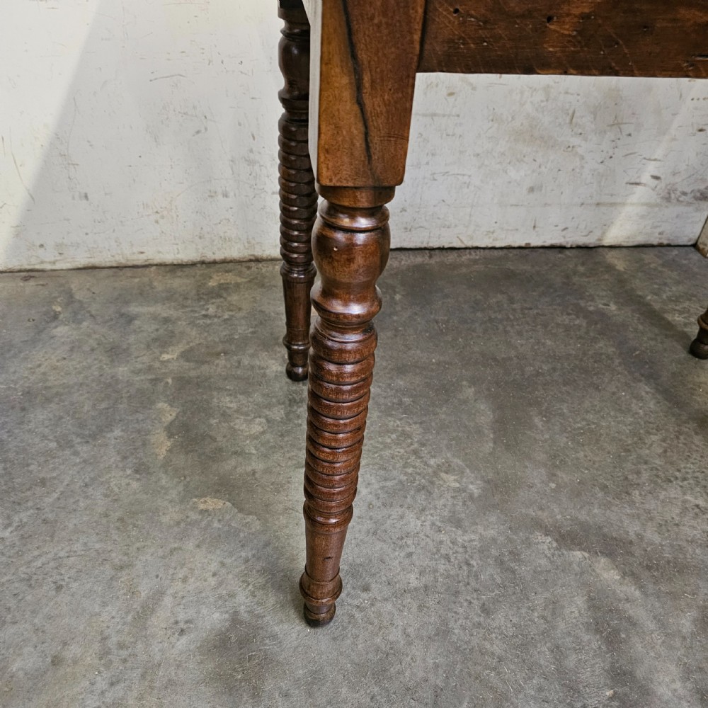 French Walnut Bobbin Leg Side Table View III