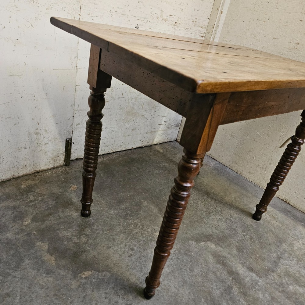 French Walnut Bobbin Leg Side Table View IV