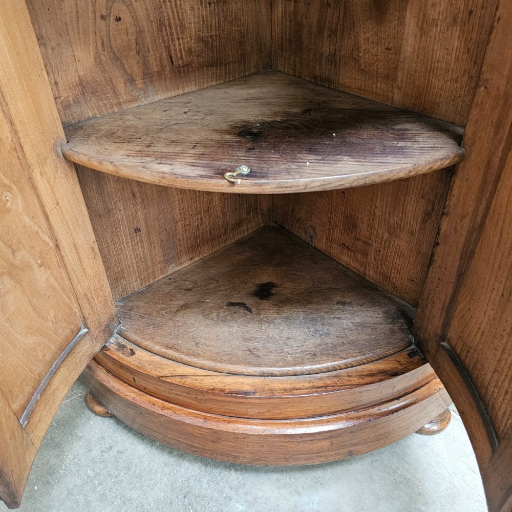 Stunning Figured Walnut Corner Cupboard With Gallery View VII