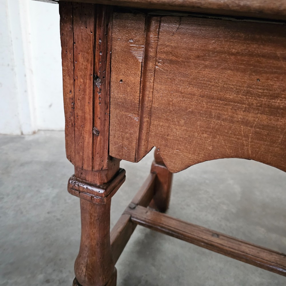 French Walnut Country Folk Art Decorative Table View IV
