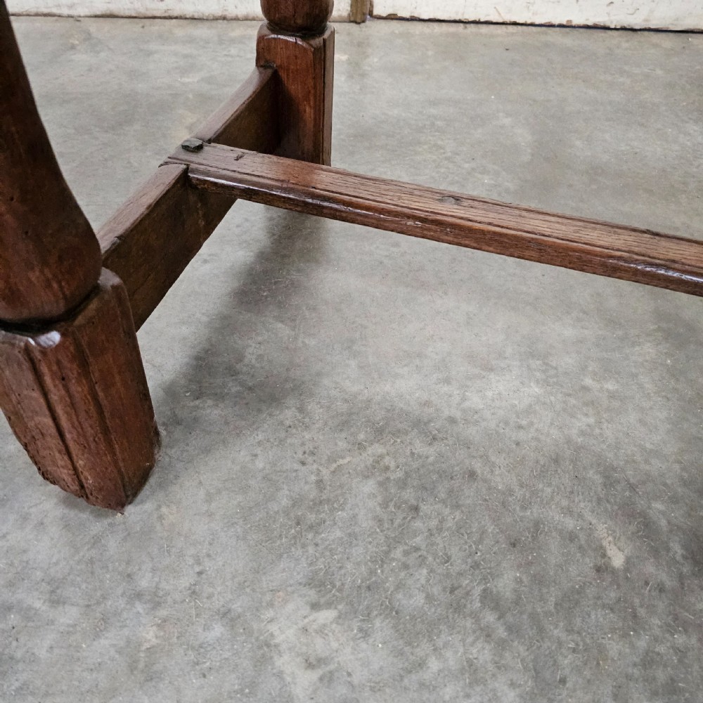 French Walnut Country Folk Art Decorative Table View VI