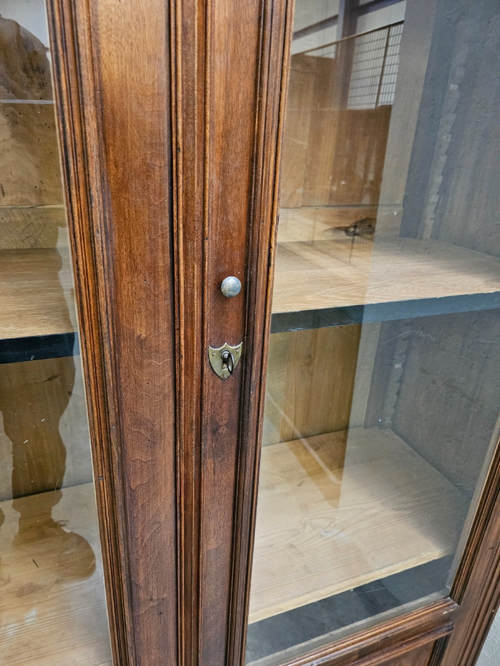 Antique French Walnut Bookcase  View V