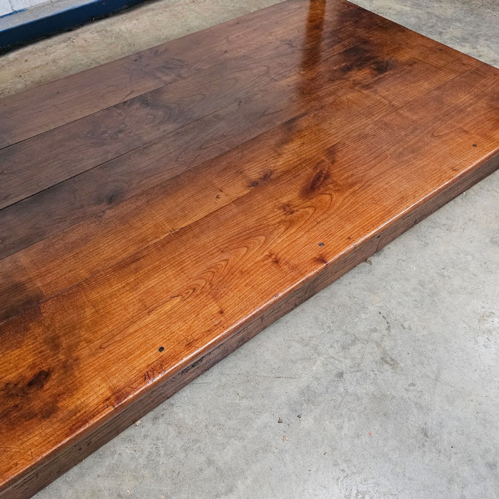 French Cherry Two Tier Table With Drawer View VI