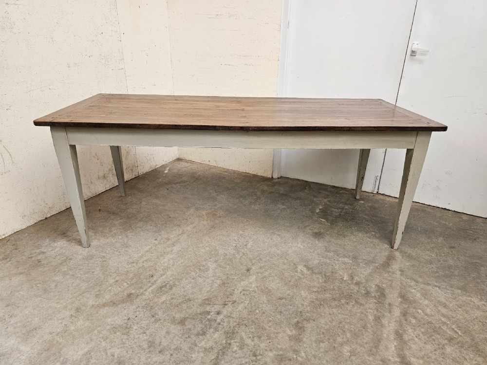 Two Meter Painted Oak Farm Table