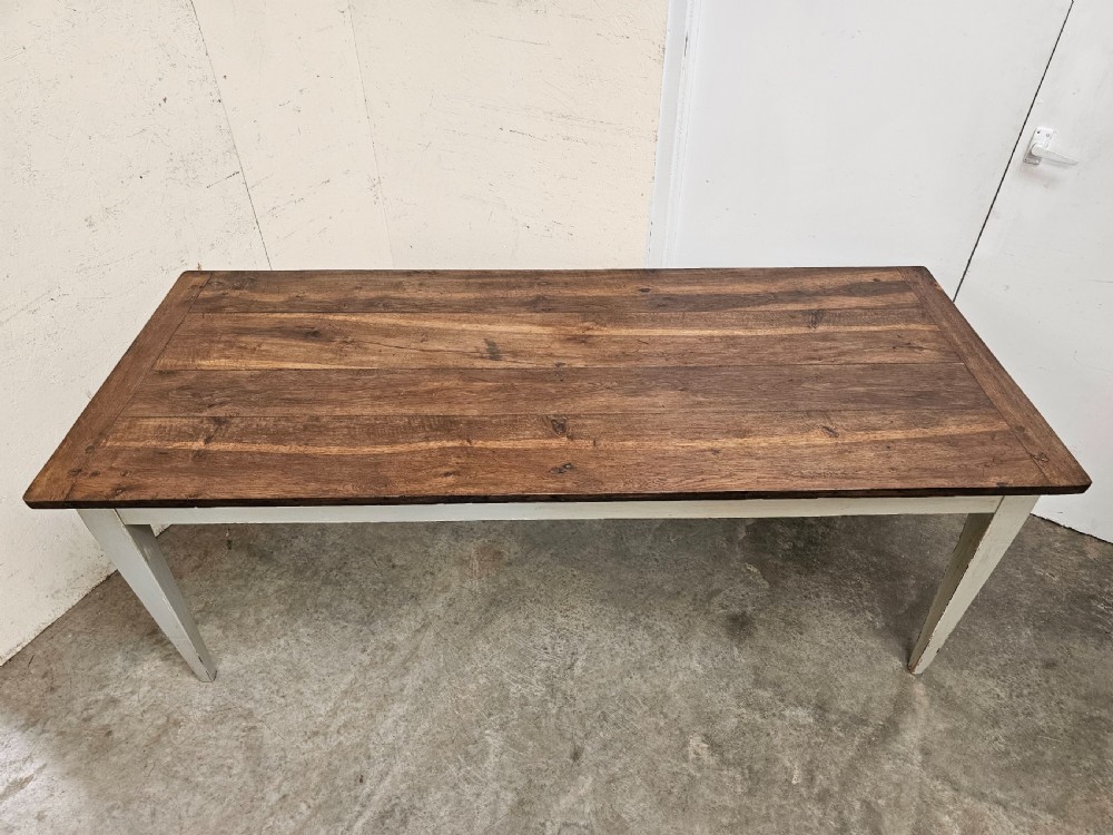 Two Meter Painted Oak Farm Table View II