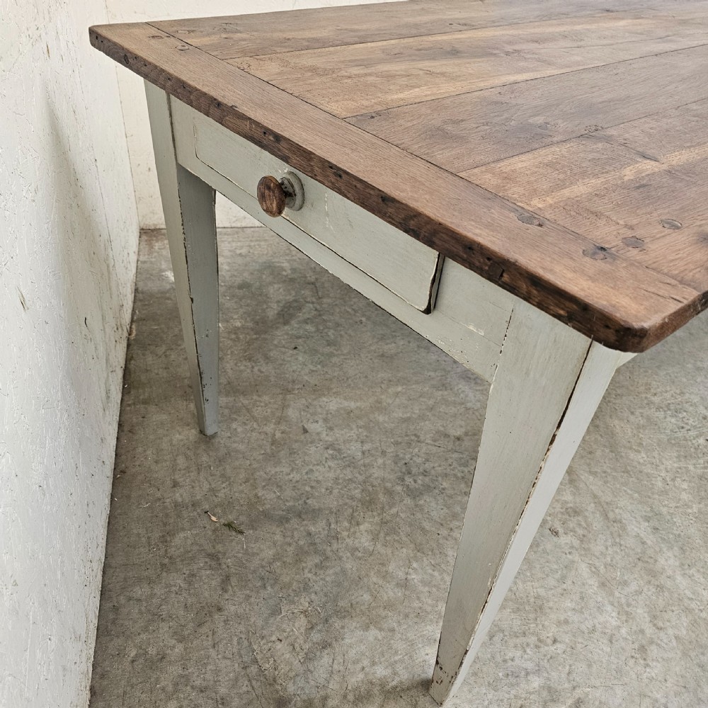 Two Meter Painted Oak Farm Table View III