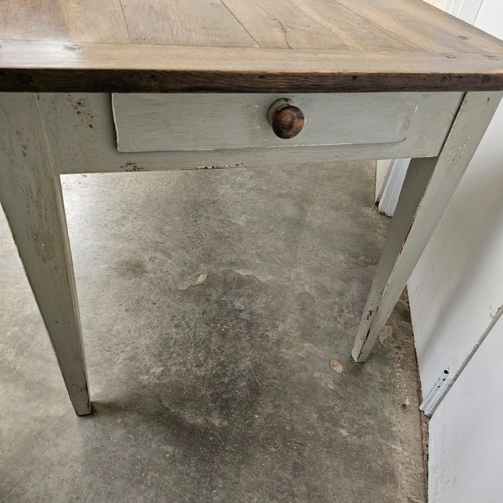 Two Meter Painted Oak Farm Table View IV
