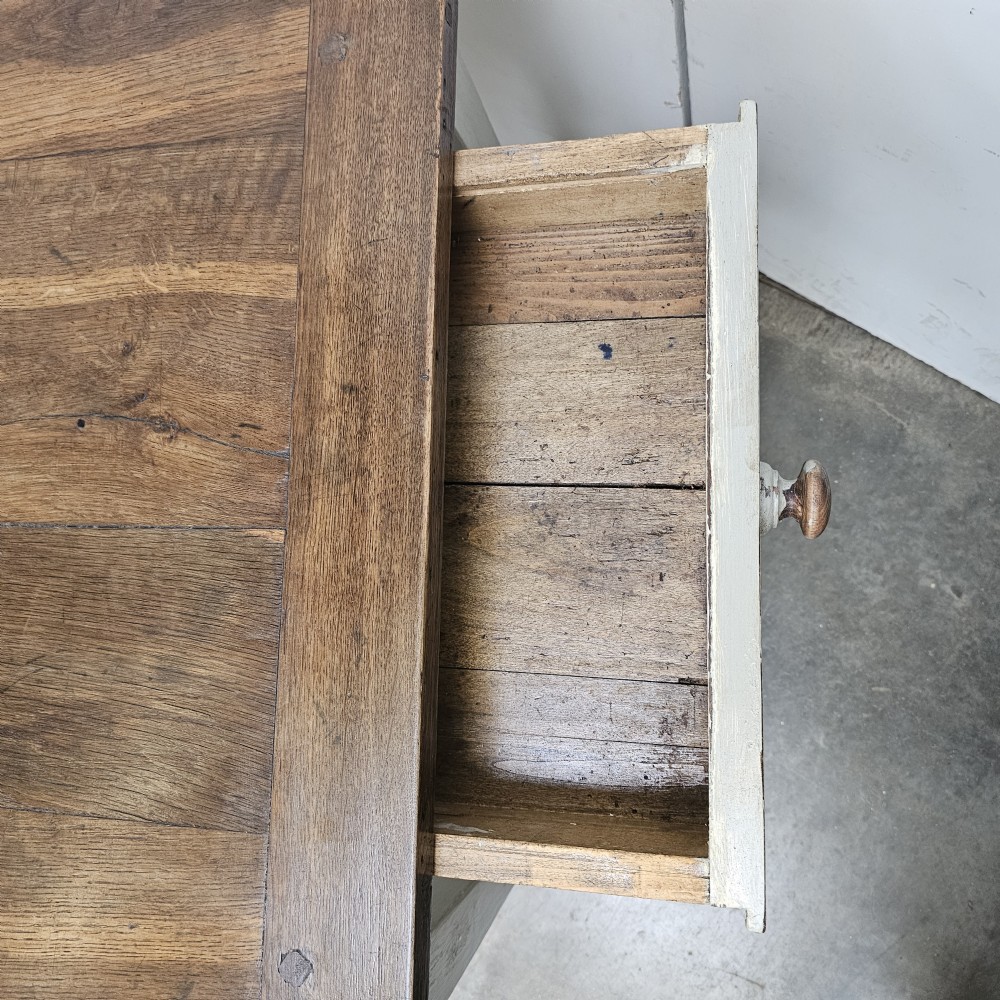 Two Meter Painted Oak Farm Table View VII