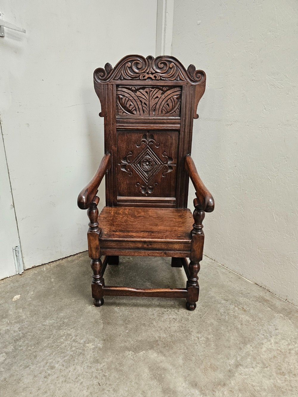 Carved Oak Wainscot Chair