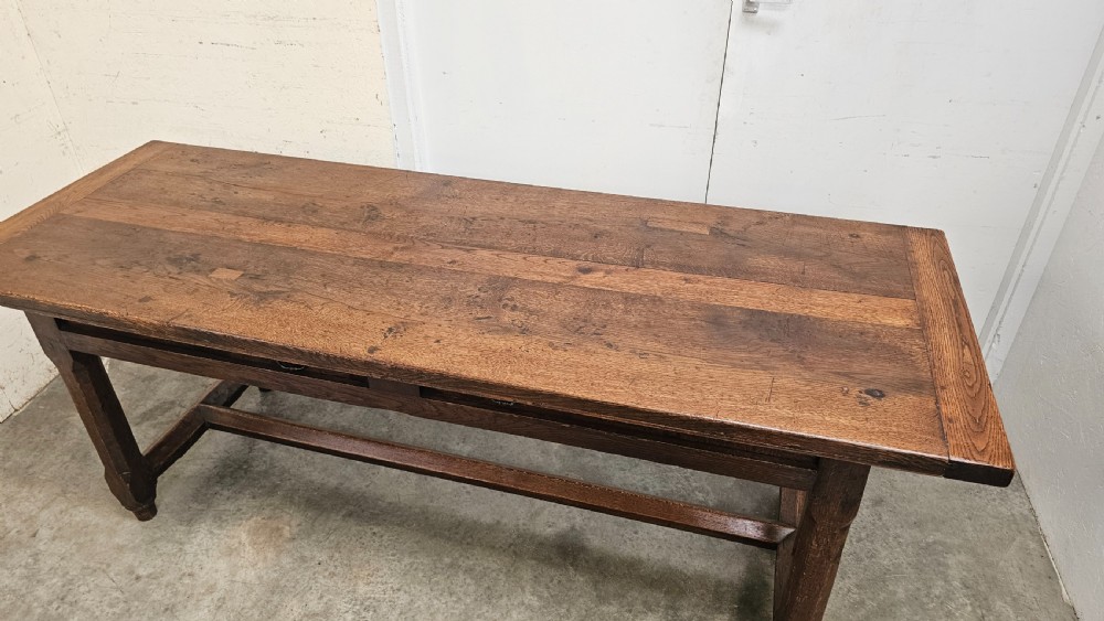 French Oak Farmhouse Kitchen Table With Slides View VI