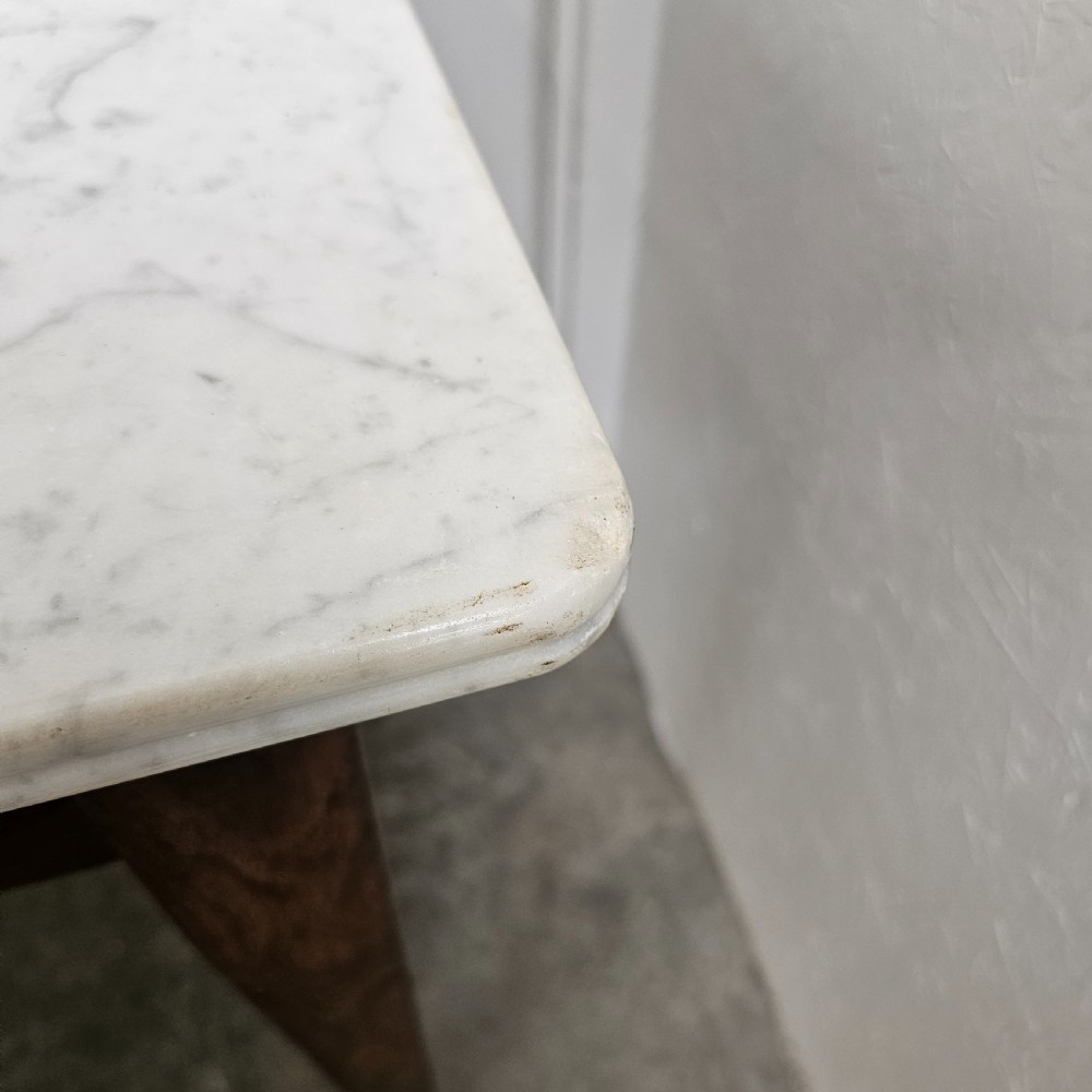 French Oak and Marble Confectioners Table View III