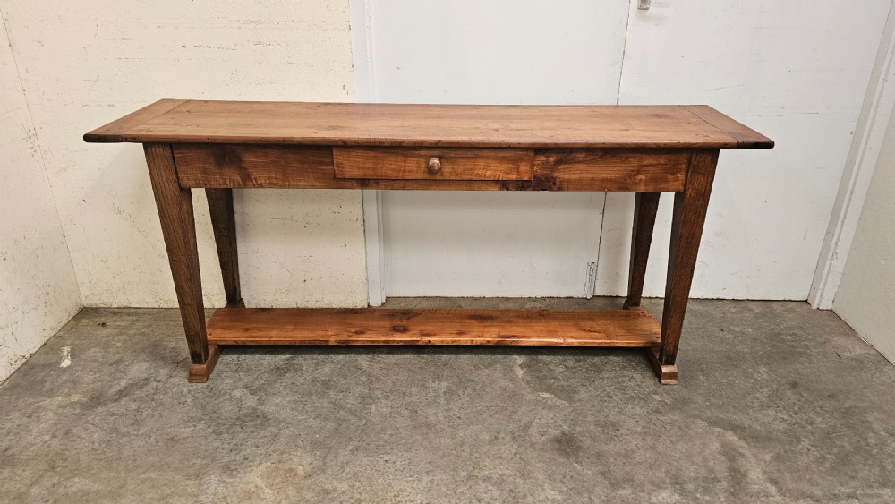 Cherry And Oak Side Table With Potshelf (Soane et Loire)