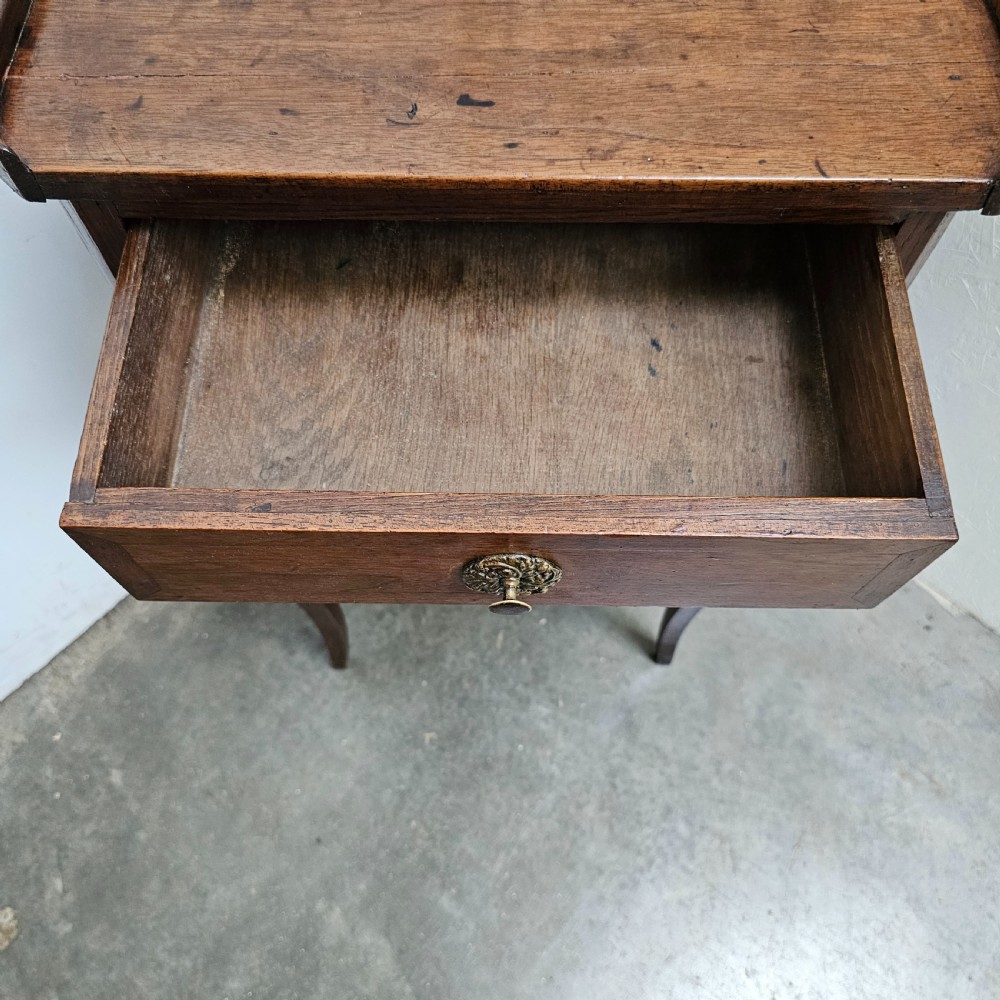 Walnut And Oak Three Drawer Bedside Chest View VII