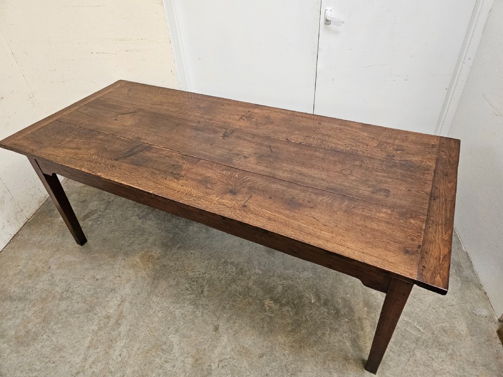 Two Meter 19th Century French Oak Dining Table View II