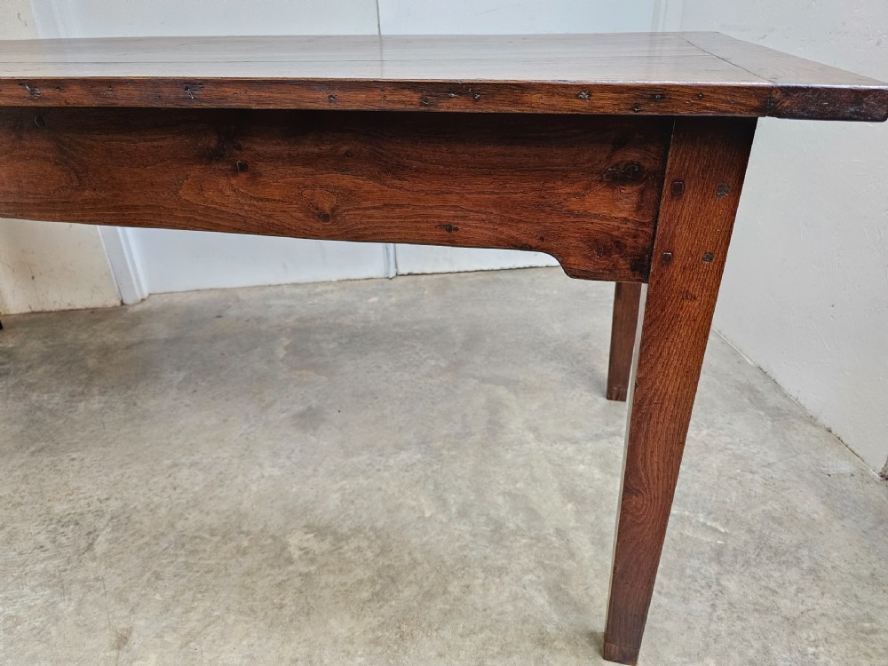 Two Meter 19th Century French Oak Dining Table View III