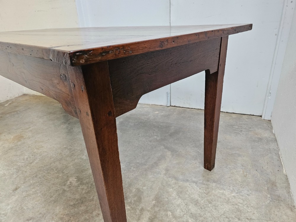 Two Meter 19th Century French Oak Dining Table View V