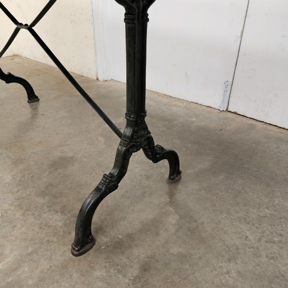 French Oak and Iron Bistro Table View IV