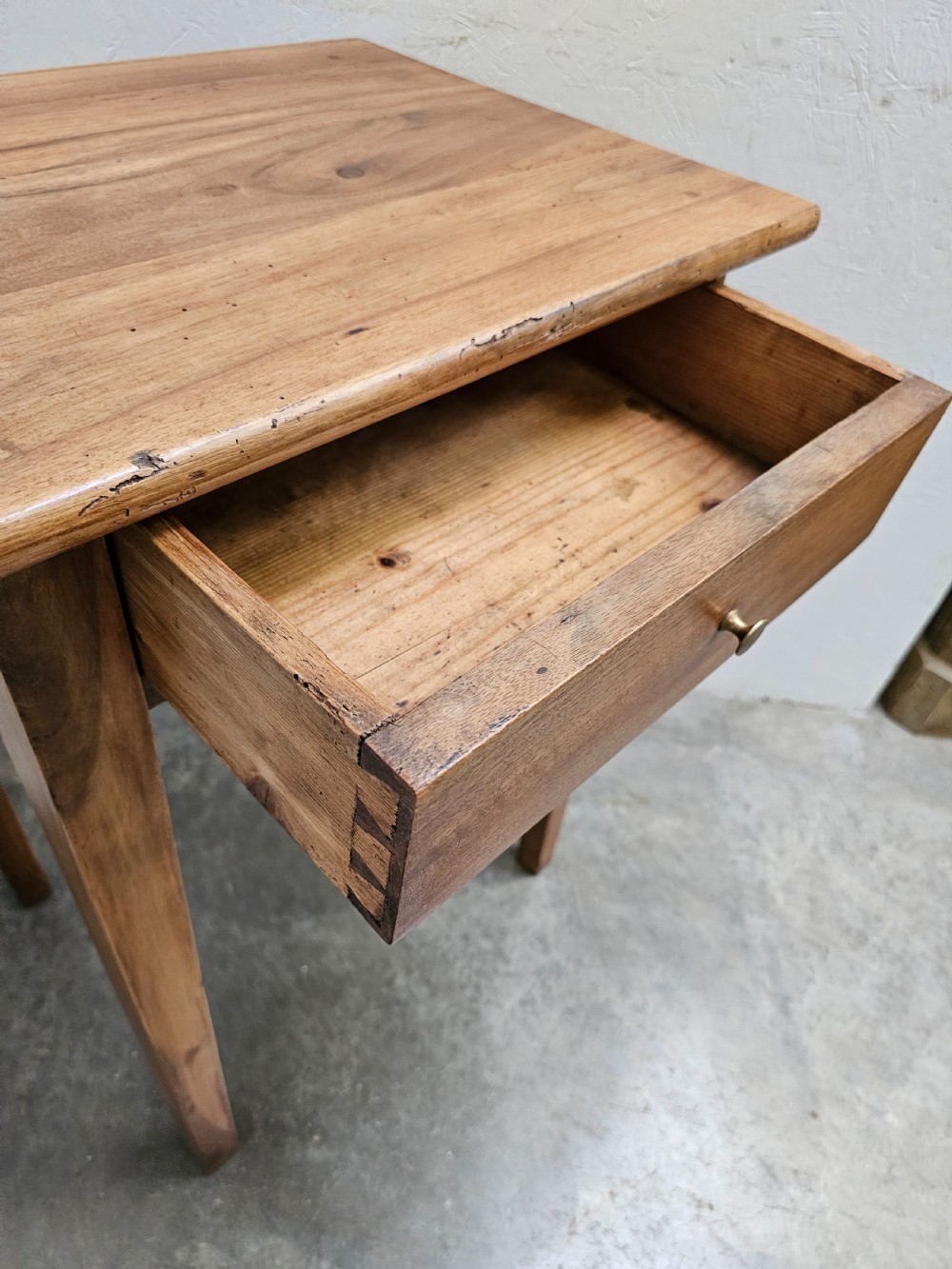 French Walnut Lamp Table With Drawer View V