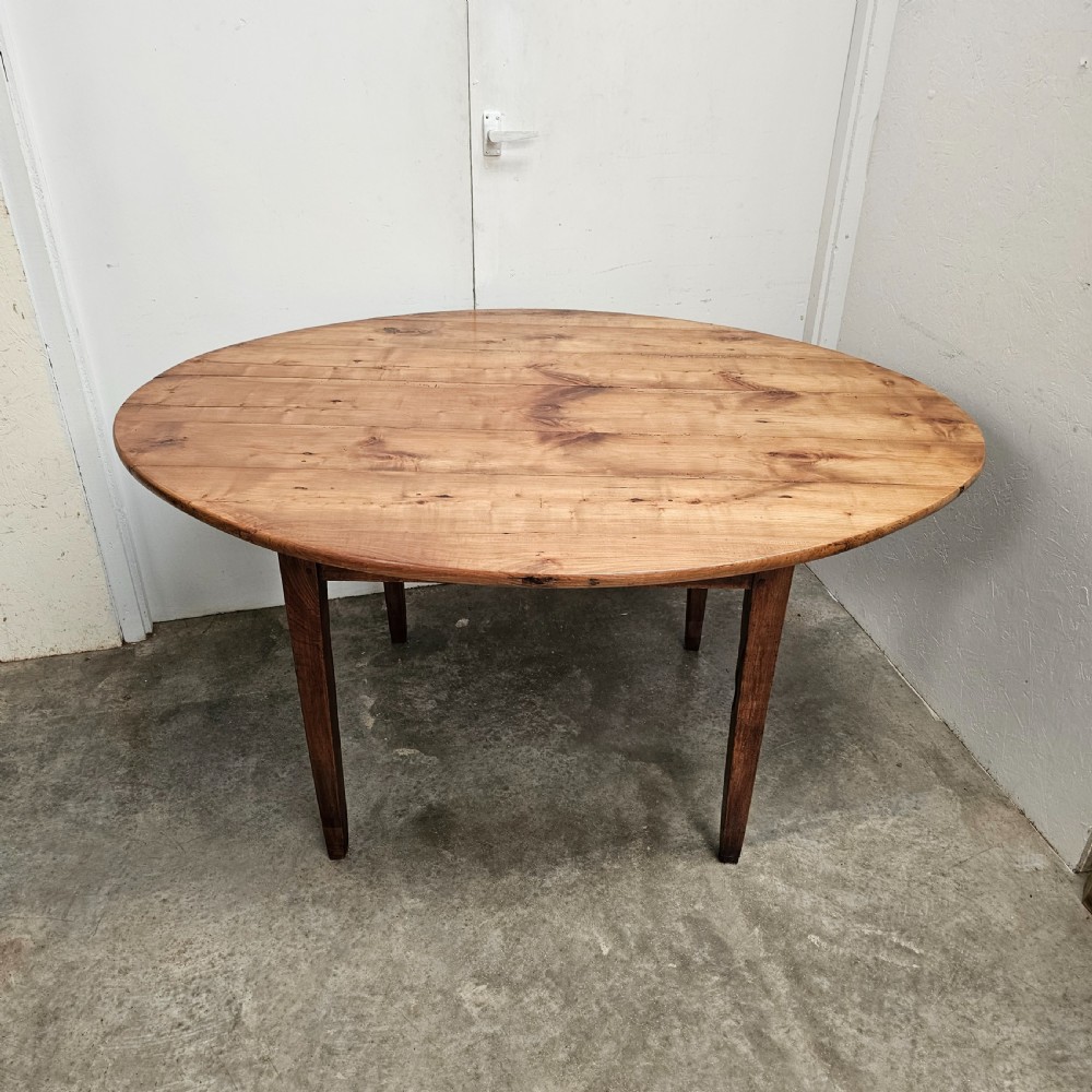 French Cherrywood Oval Farmhouse Table View II