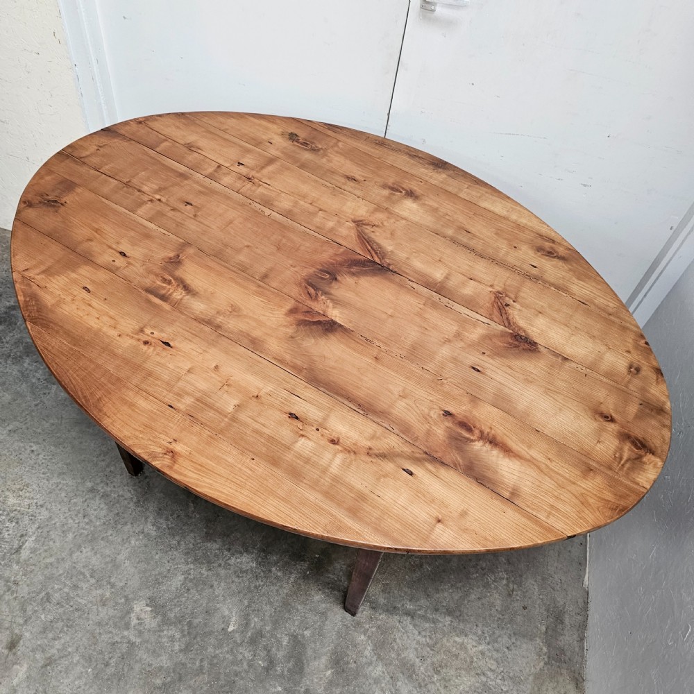 French Cherrywood Oval Farmhouse Table View VII