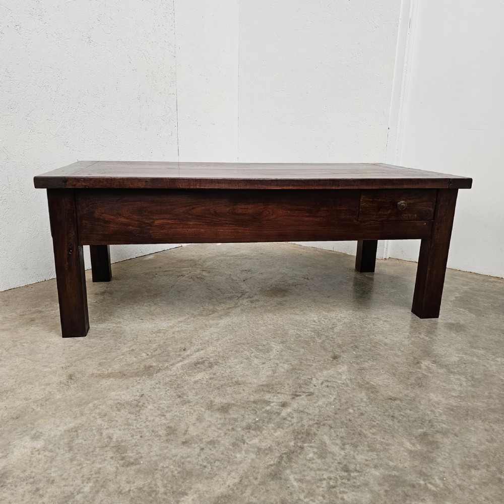 Substantial French Walnut Low Table View VI