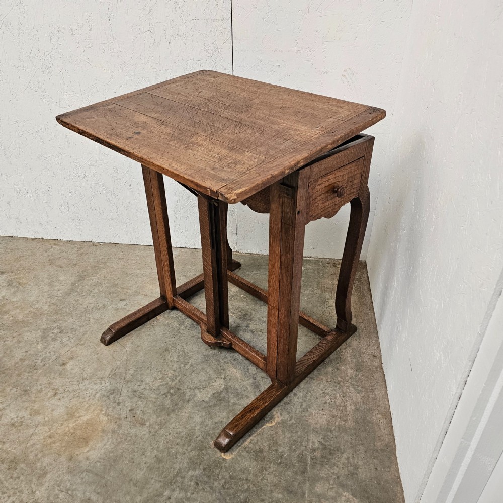 French Oak & Pine Adjustable Architects Table View III