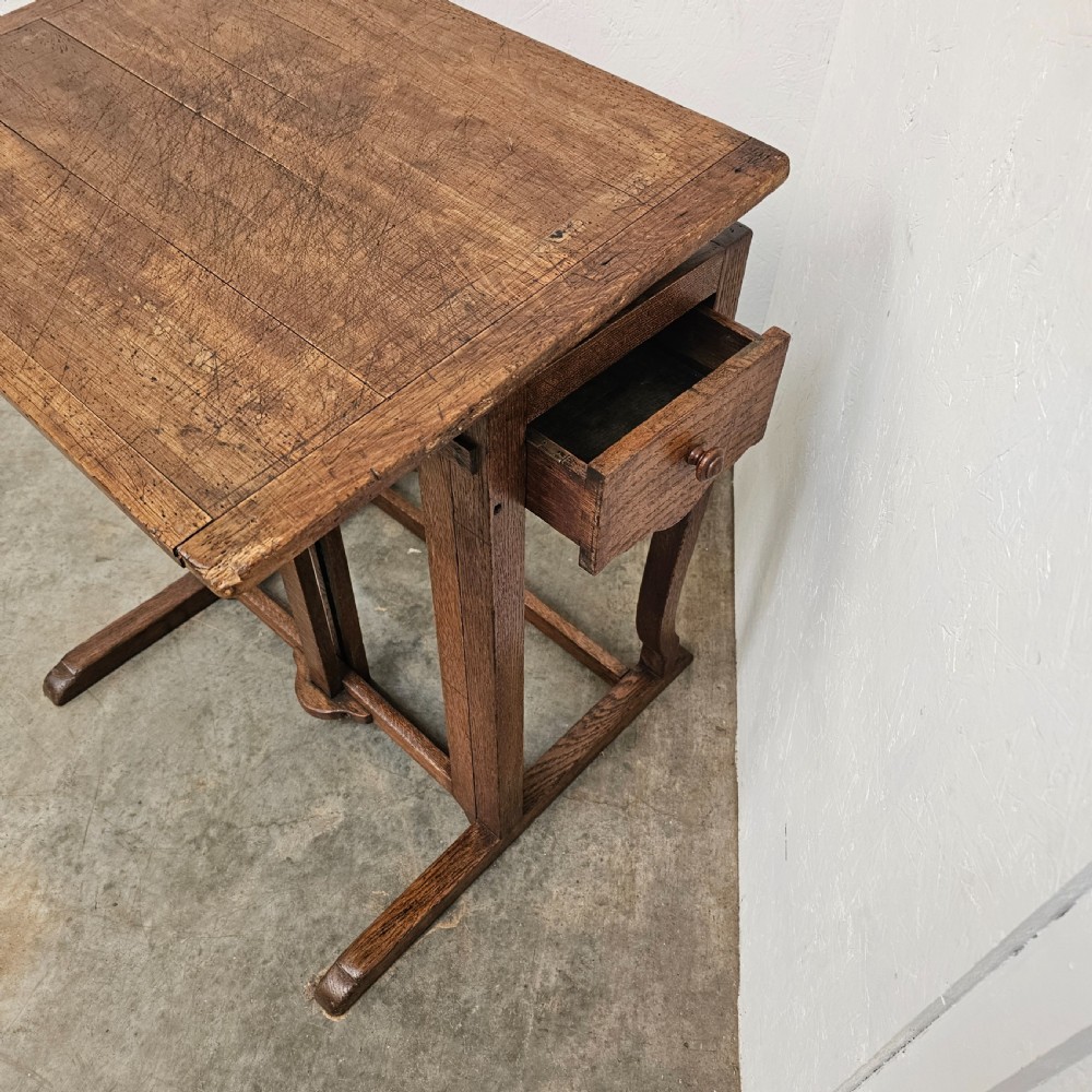 French Oak & Pine Adjustable Architects Table View IV