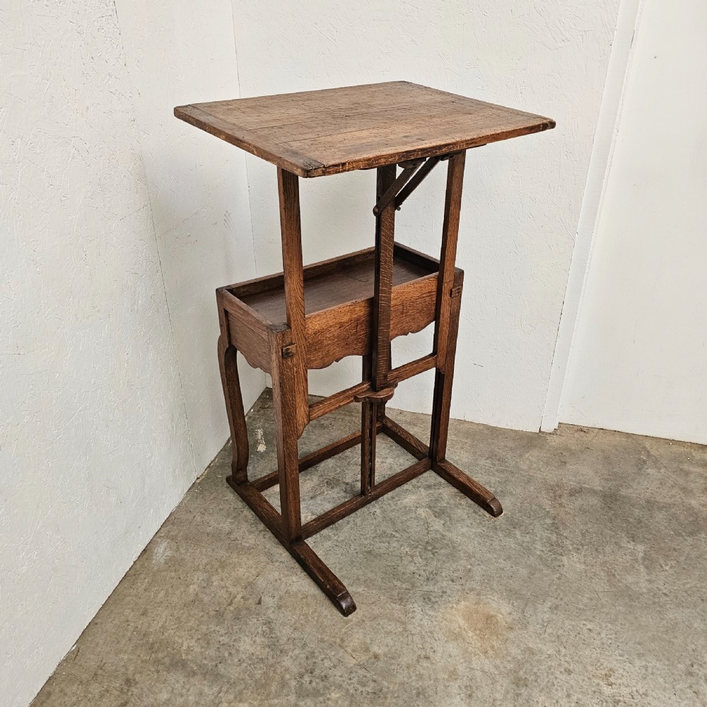 French Oak & Pine Adjustable Architects Table View VII