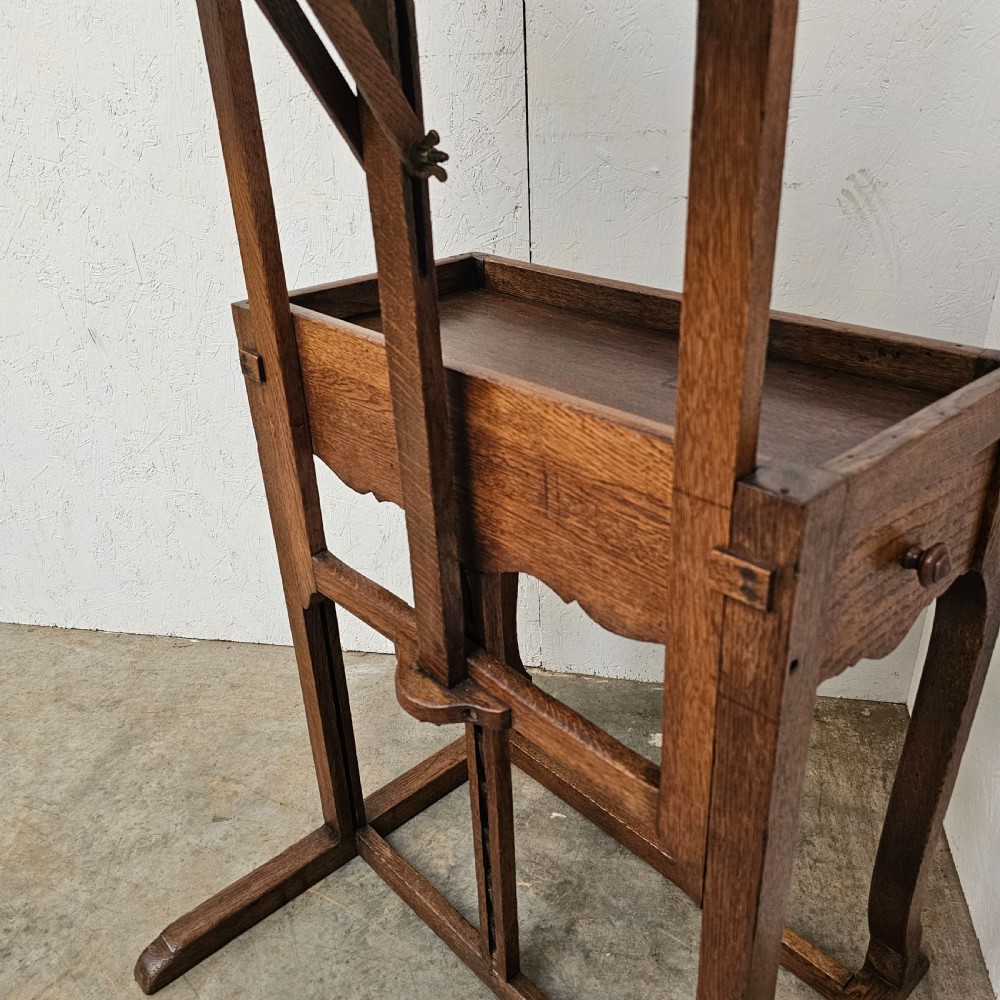 French Oak & Pine Adjustable Architects Table View IX
