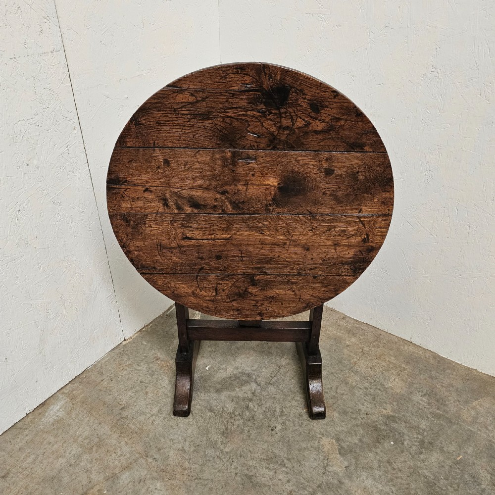 Small Oak Folding Vendange Table 