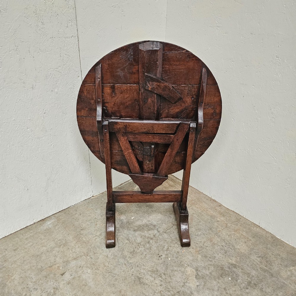 Small Oak Folding Vendange Table  View II