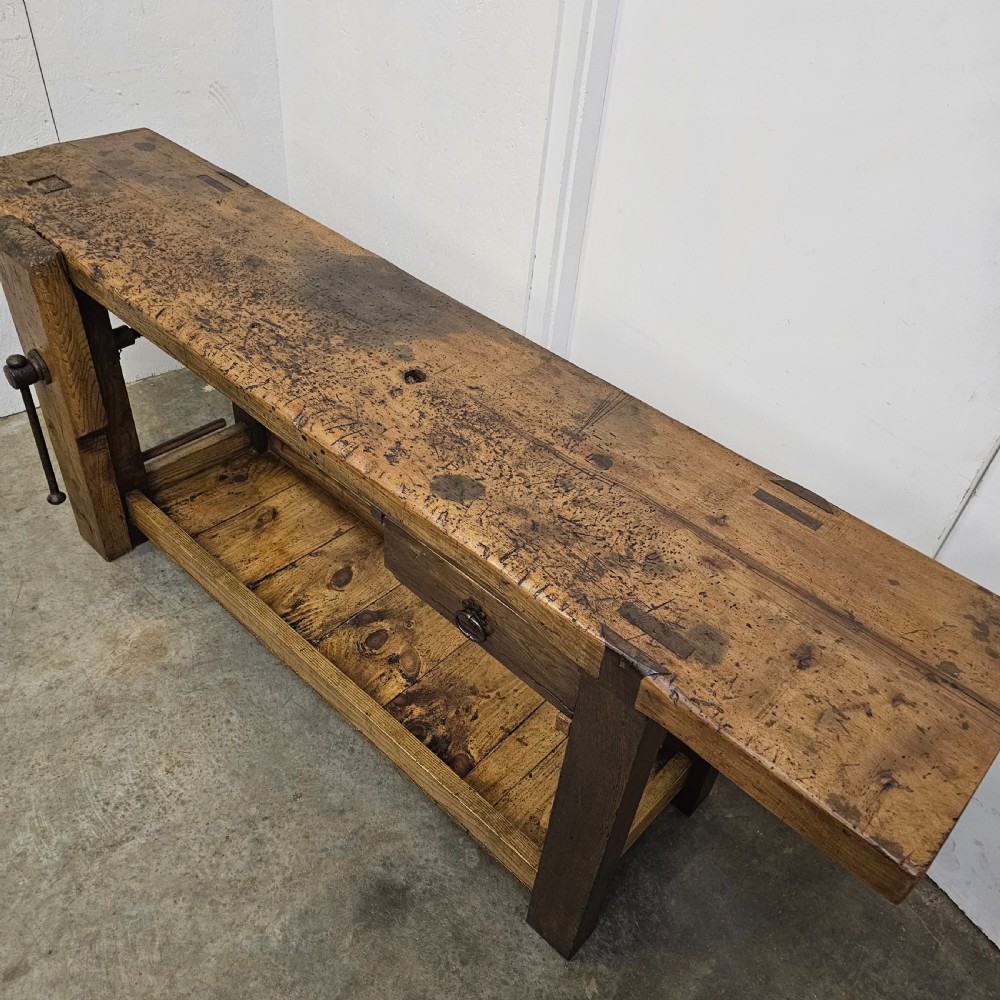 French Beech & Oak Artisans Workbench View II