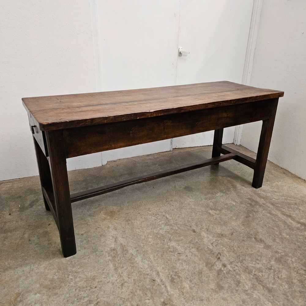 Tall 19th Century French Two Drawer Bakery Worktable