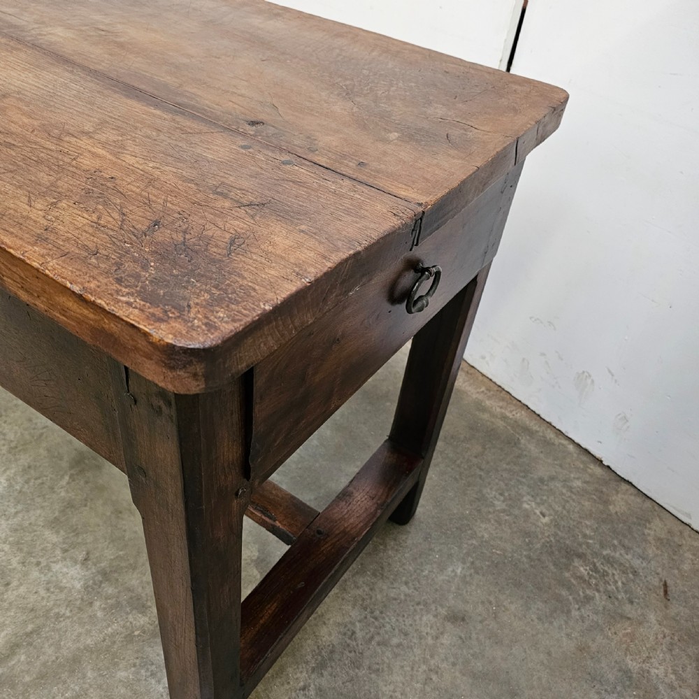 Tall 19th Century French Two Drawer Bakery Worktable View IV